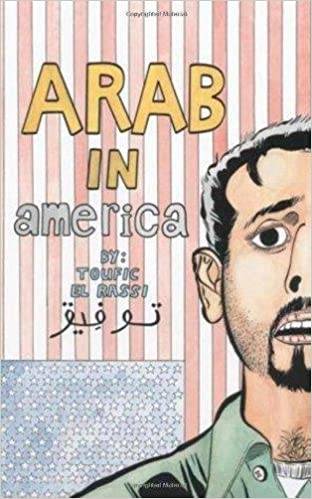 Illustrated book cover with American flag behind half the face of a man